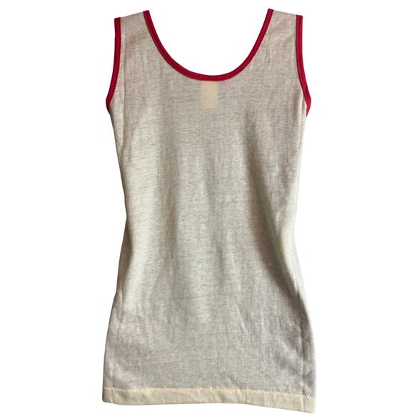 Vintage Boy Scouts Tank Top Ringer Red White Graphic USA Made Large - Picture 5 of 7